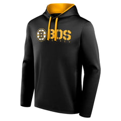 Boston Bruins Logo Athletic Head Start Pullover Hoodie Black