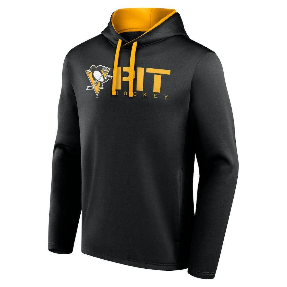 Pittsburgh Penguins Logo Athletic Head Start Pullover Hoodie Black