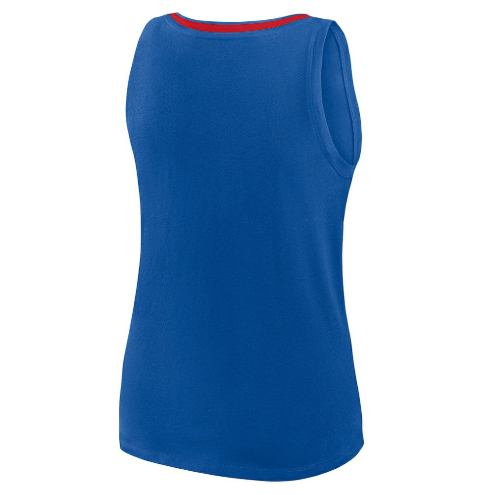 New York Rangers Logo Athletic Women's Stellar Win V-Neck Tank Top Blue