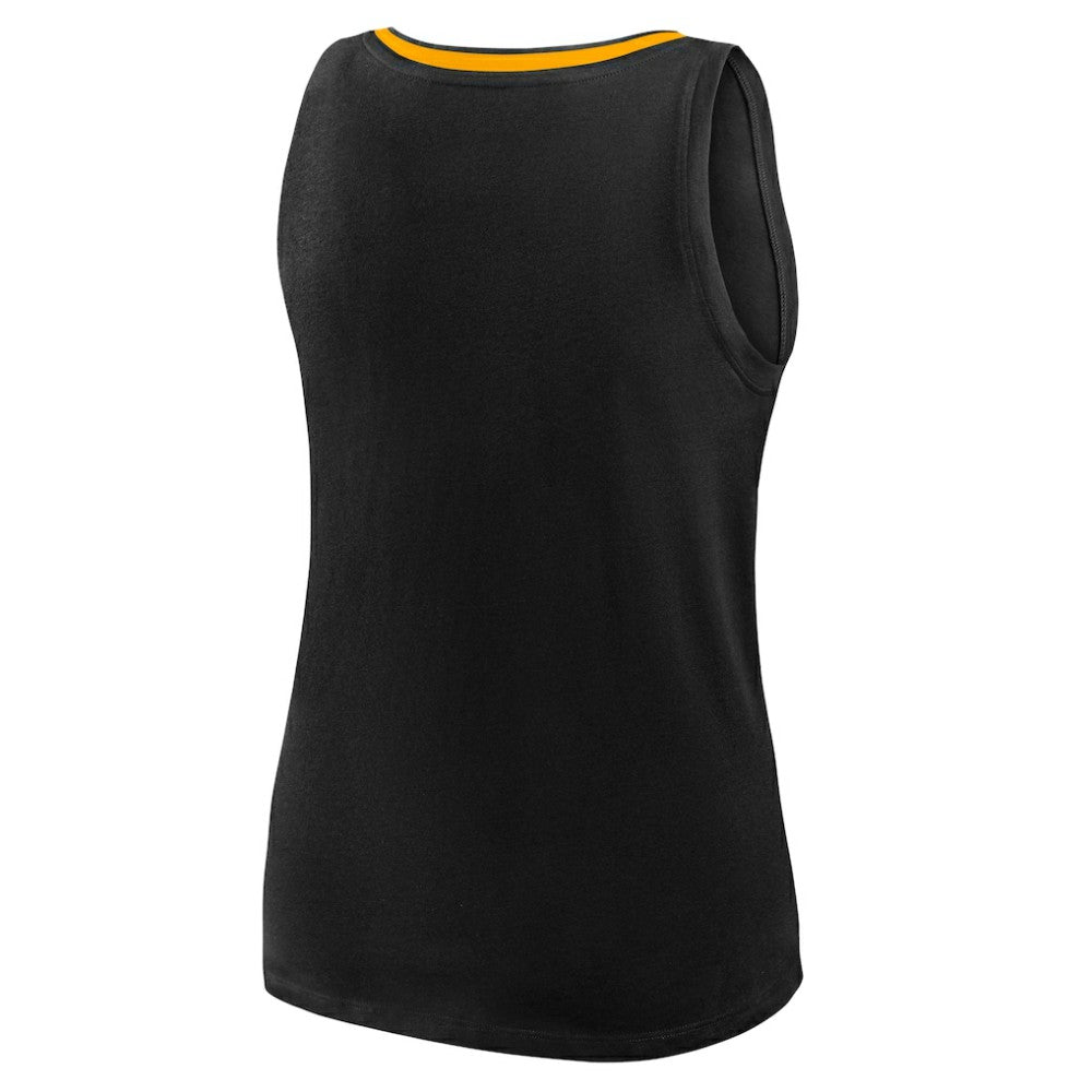 Boston Bruins Logo Athletic Women's Stellar Win V-Neck Tank Top Black
