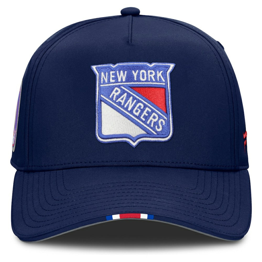 New York Rangers Fanatics 2025 NHL Draft Authentic Pro On-Stage Podium A-Frame Adjustable Hat Navy