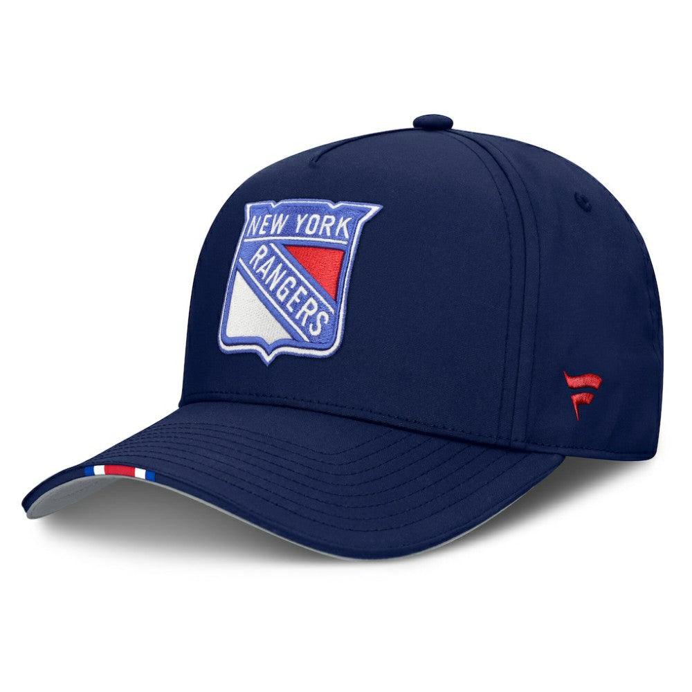 New York Rangers Fanatics 2025 NHL Draft Authentic Pro On-Stage Podium A-Frame Adjustable Hat Navy