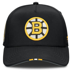 Boston Bruins Fanatics 2025 NHL Draft Authentic Pro On-Stage Podium A-Frame Adjustable Hat Black