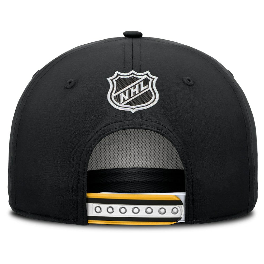 Boston Bruins Fanatics 2025 NHL Draft Authentic Pro On-Stage Podium A-Frame Adjustable Hat Black