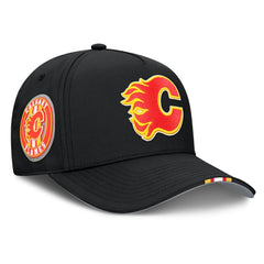 Calgary Flames - Fanatics 2025 NHL Draft Authentic Pro On-Stage Podium A-Frame Adjustable Hat Black