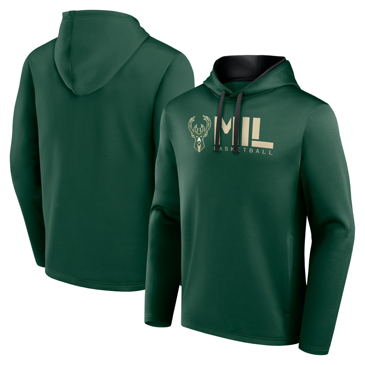 NBA - Milwaukee Bucks Logo Athletic Head Start Pullover Hoodie - Hunter Green