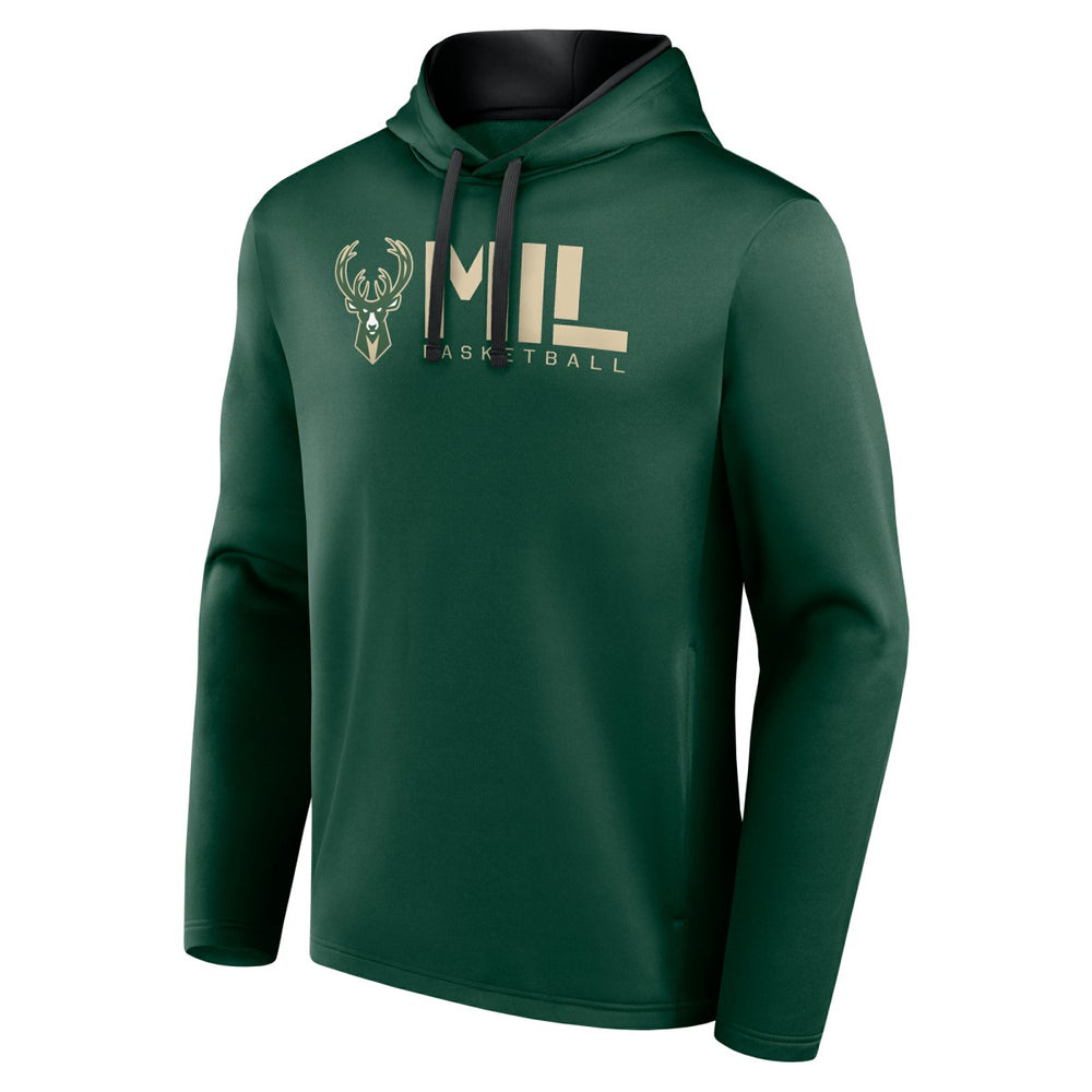 NBA - Milwaukee Bucks Logo Athletic Head Start Pullover Hoodie - Hunter Green