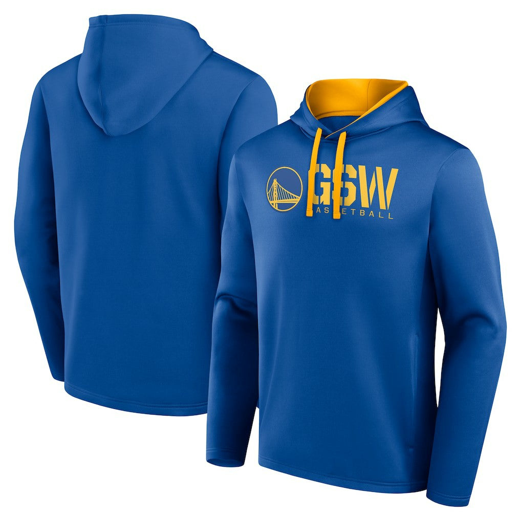 NBA - Golden State Warriors Logo Athletic Head Start Pullover Hoodie - Royal
