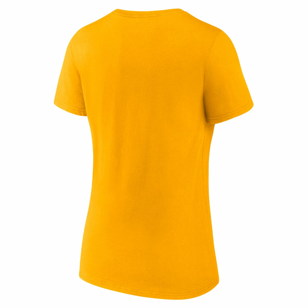 NBA - Los Angeles Lakers Logo Athletic Women's Unrivaled V-Neck T-Shirt - Gold