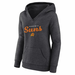 NBA - Phoenix Suns Logo Athletic Women's Triumphant V-Neck Pullover Hoodie - Heather Charcoal