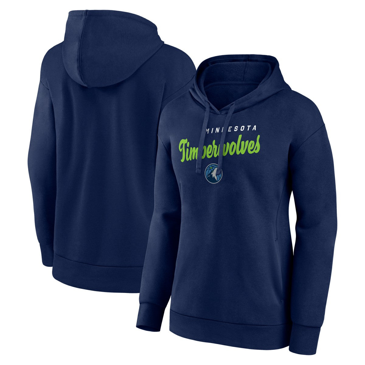 NBA - Minnesota Timberwolves Logo Athletic Women's Triumphant V-Neck Pullover Hoodie - Navy