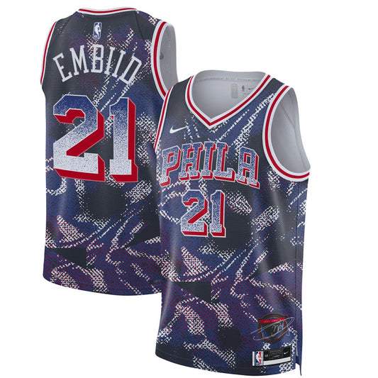 Joel Embiid Philadelphia 76ers Unisex 2025 Select Series Swingman Player Jersey - Navy | NBA Jerseys