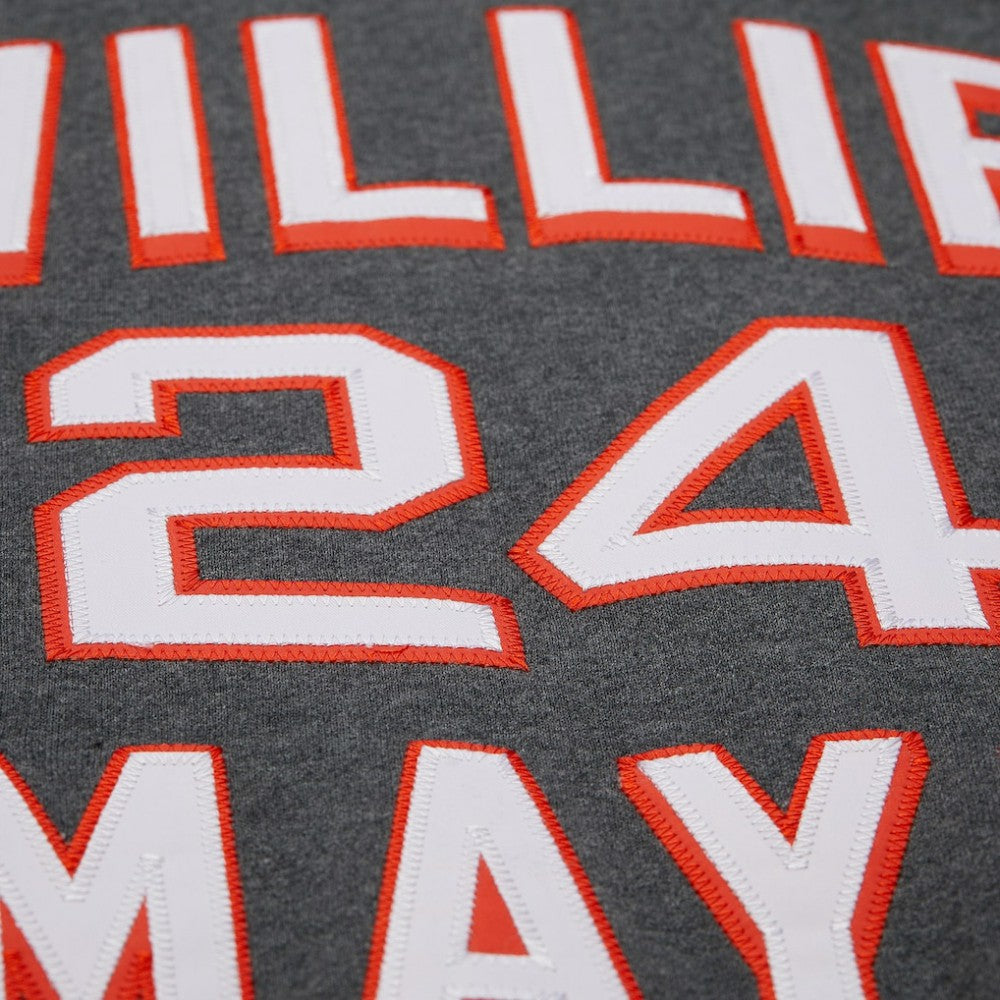 Willie Mays San Francisco Giants Mitchell & Ness Legends Collection Vintage Logo Name & Number Fleece Pullover Sweatshirt Sale