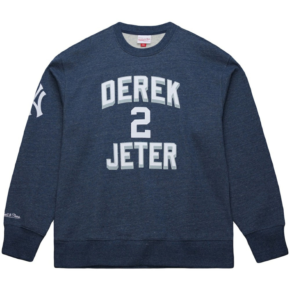 Derek Jeter New York Yankees Mitchell & Ness Legends Collection Vintage Logo Fleece Name & Number Pullover Sweatshirt Online