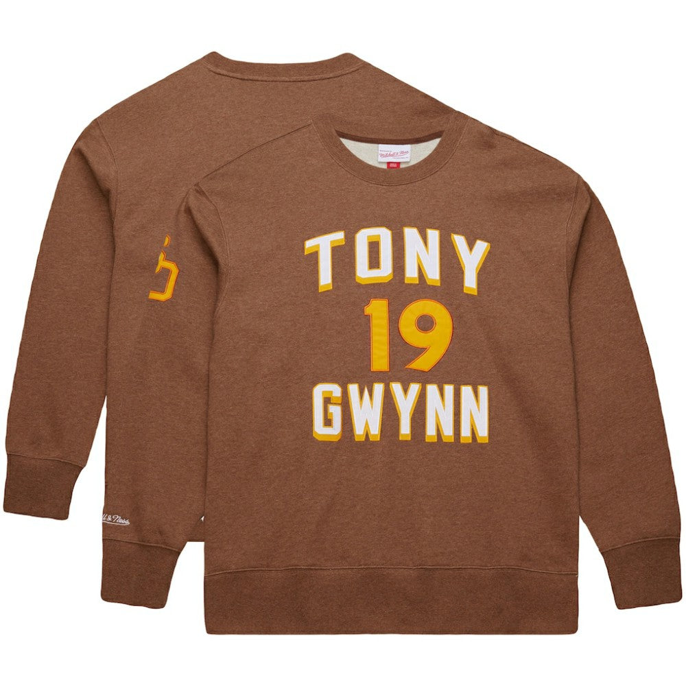 Tony Gwynn San Diego Padres Mitchell & Ness Legends Collection Vintage Logo Name & Number Fleece Pullover Sweatshirt Sale