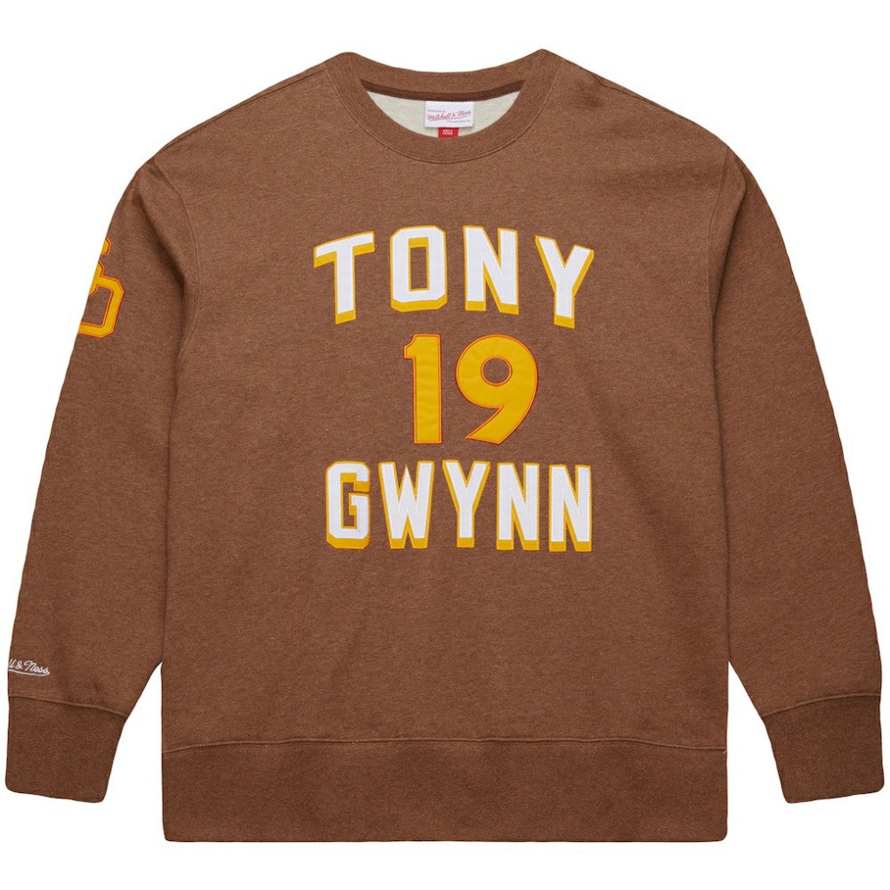 Tony Gwynn San Diego Padres Mitchell & Ness Legends Collection Vintage Logo Name & Number Fleece Pullover Sweatshirt Sale