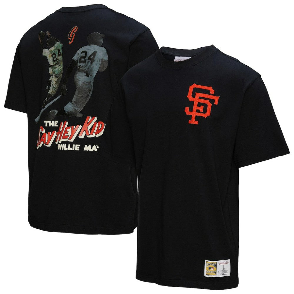 Willie Mays San Francisco Giants Mitchell & Ness Legends Collection Vintage Logo T-Shirt Lifestyle