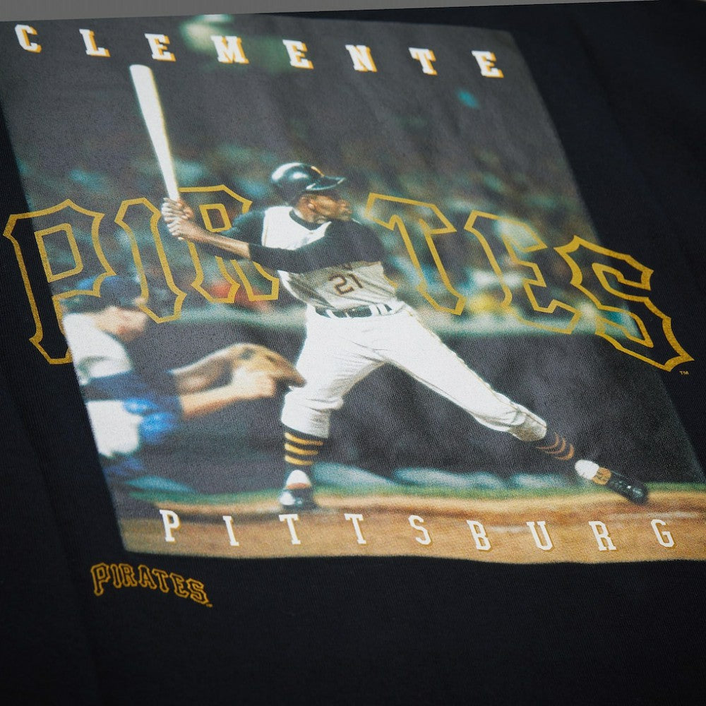 Roberto Clemente Pittsburgh Pirates Mitchell & Ness Legends Collection Vintage Logo T-Shirt for sale