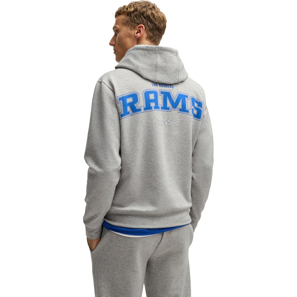Los Angeles Rams Hugo Boss Unisex Woodson Tri-Blend Hoodie Heather Gray - NFL