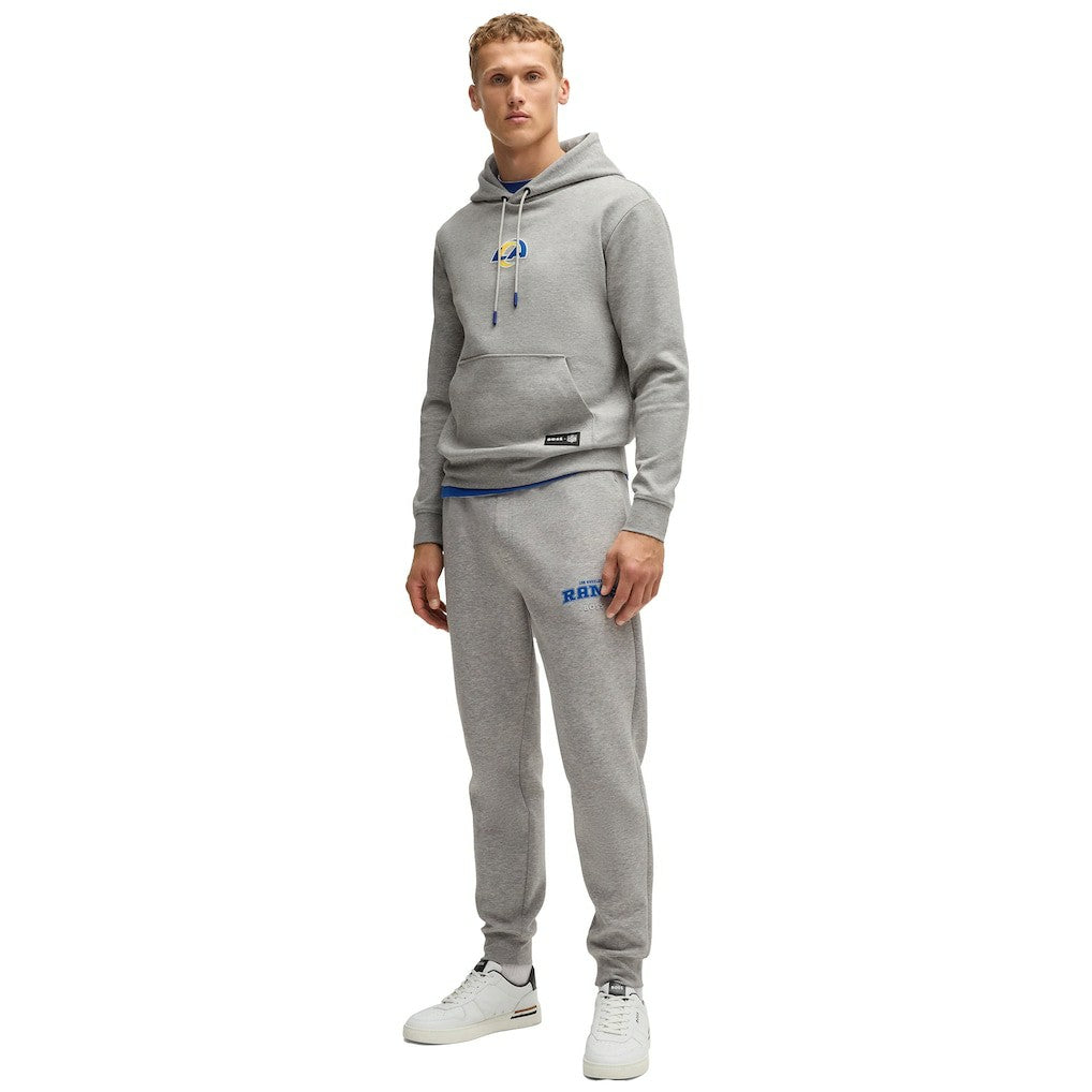 Los Angeles Rams Hugo Boss Unisex Woodson Tri-Blend Hoodie Heather Gray - NFL