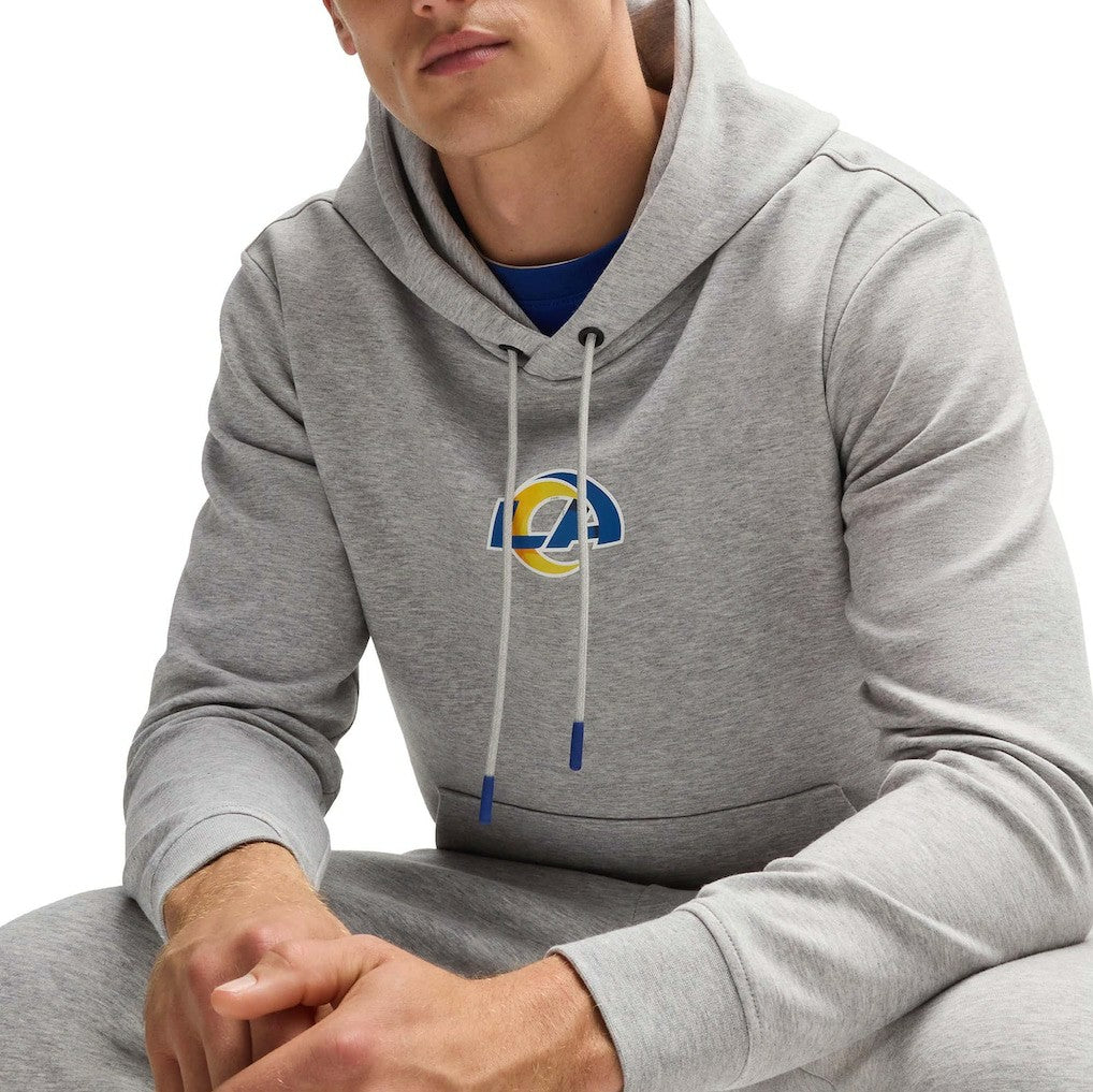 Los Angeles Rams Hugo Boss Unisex Woodson Tri-Blend Hoodie Heather Gray - NFL
