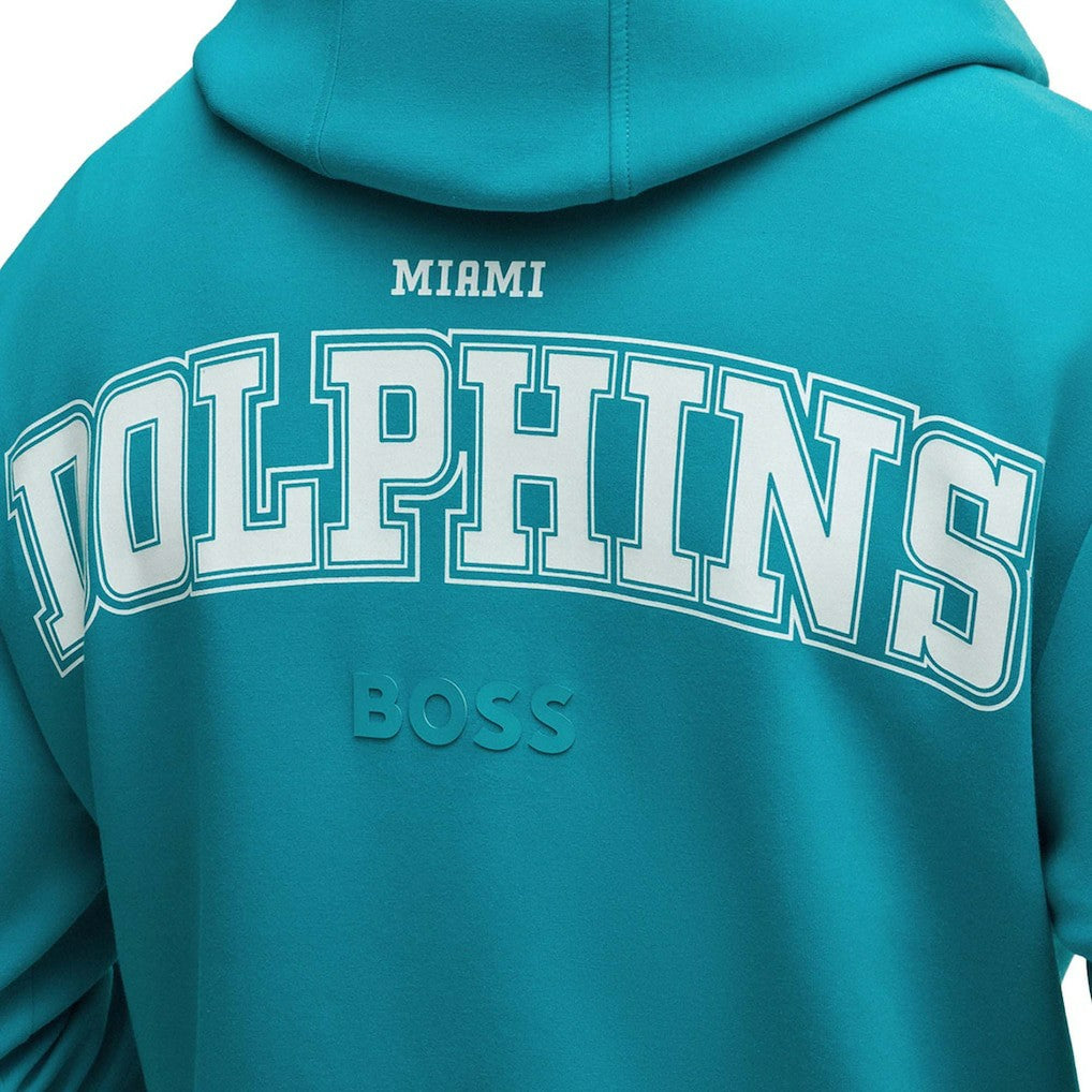 Miami Dolphins Hugo Boss Unisex Woodson Tri-Blend Hoodie Aqua - NFL