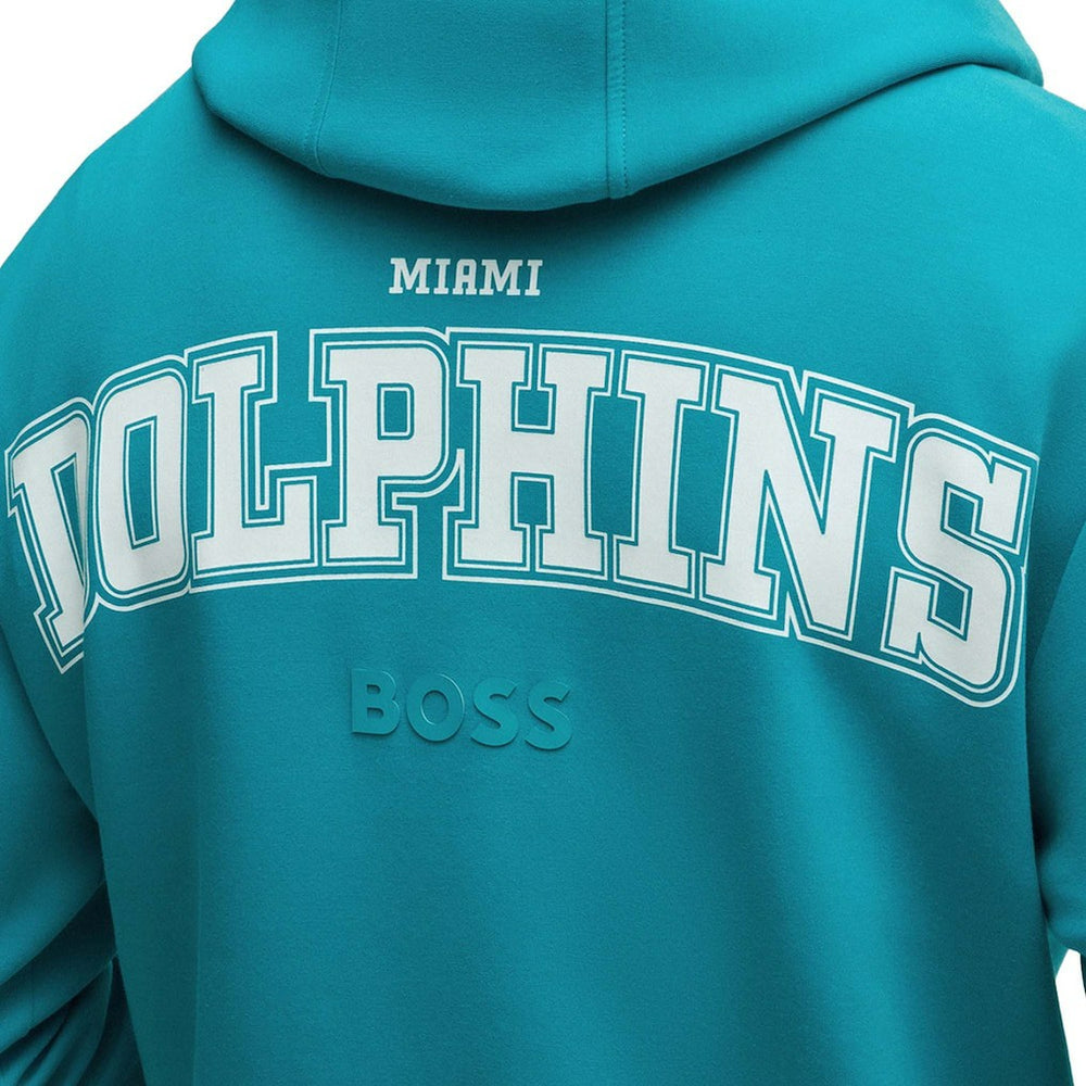 Miami Dolphins Hugo Boss Unisex Woodson Tri-Blend Hoodie Aqua - NFL