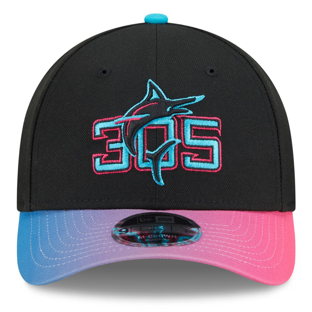 Miami Marlins New Era 2025 City Connect 9FORTY M-Crown Adjustable Hat Clearance