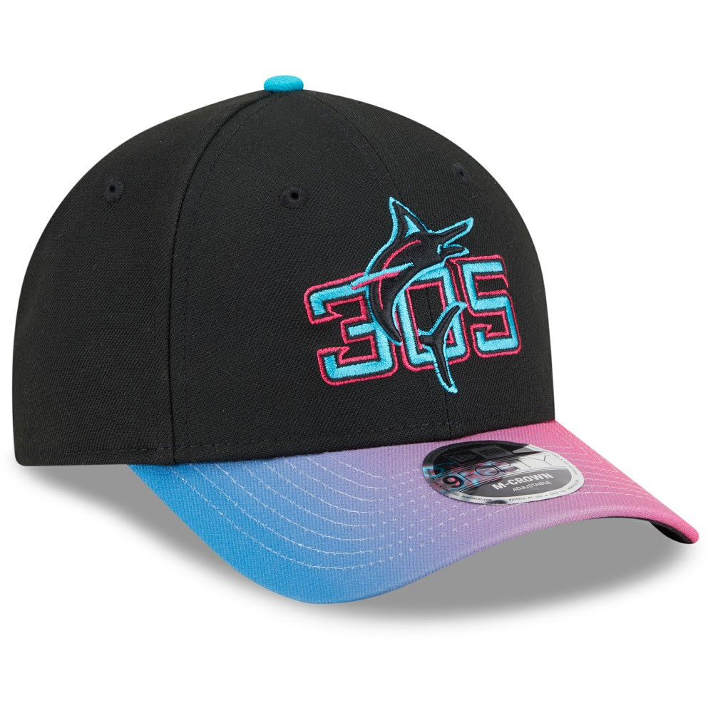 Miami Marlins New Era 2025 City Connect 9FORTY M-Crown Adjustable Hat Clearance