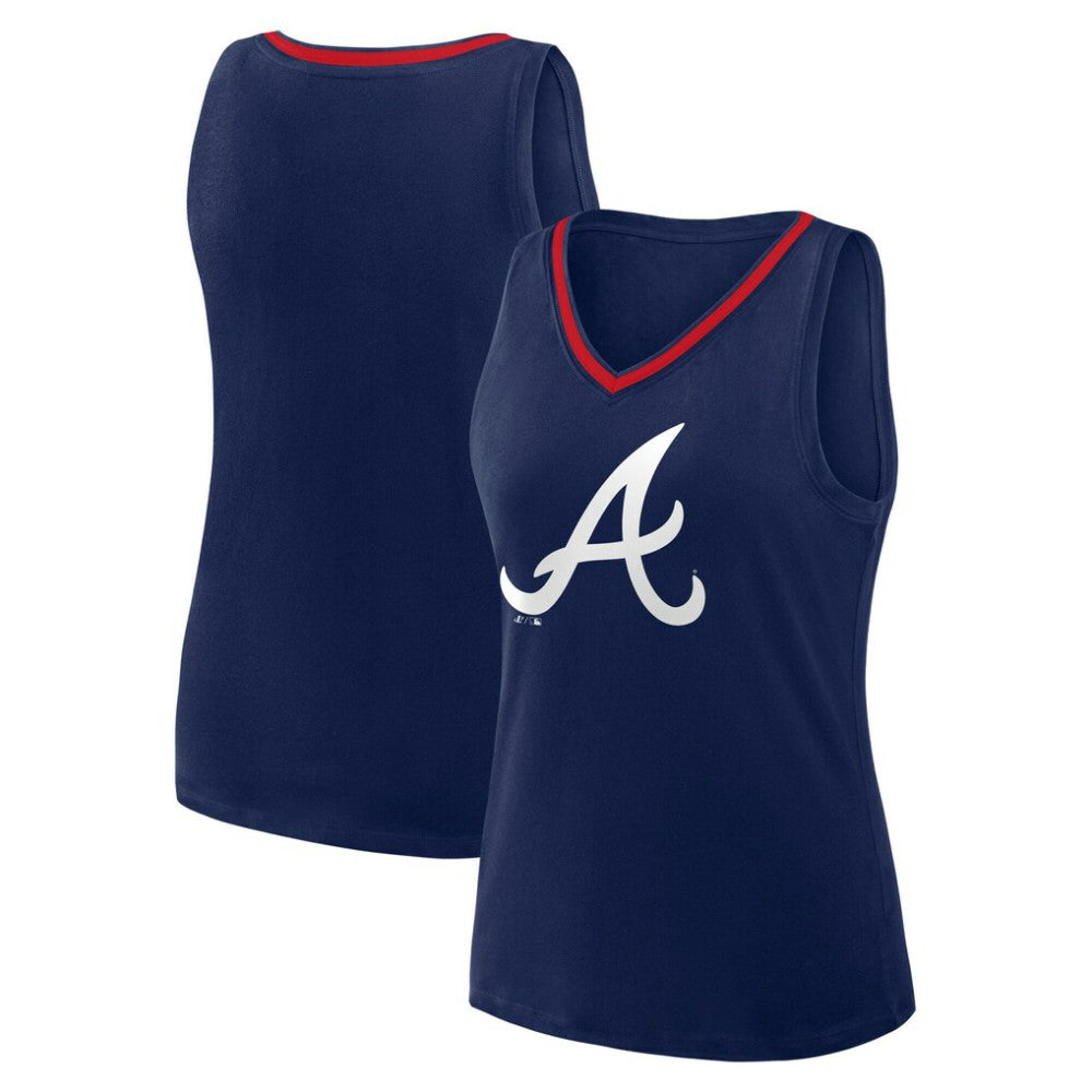 Atlanta Braves Logo Athletic Women's Stellar Win V-Neck Tank Top Lifestyle