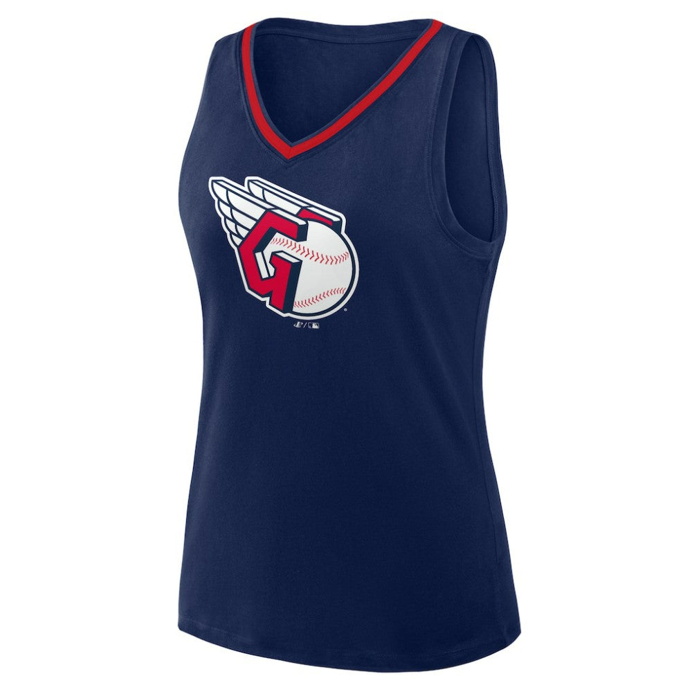 Cleveland Guardians Logo Athletic Women's Stellar Win V-Neck Tank Top On Sale