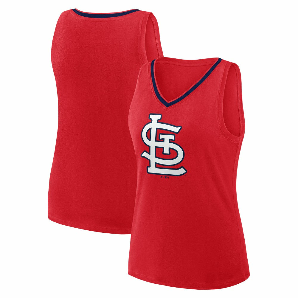 St. Louis Cardinals Logo Athletic Women's Stellar Win V-Neck Tank Top Sale