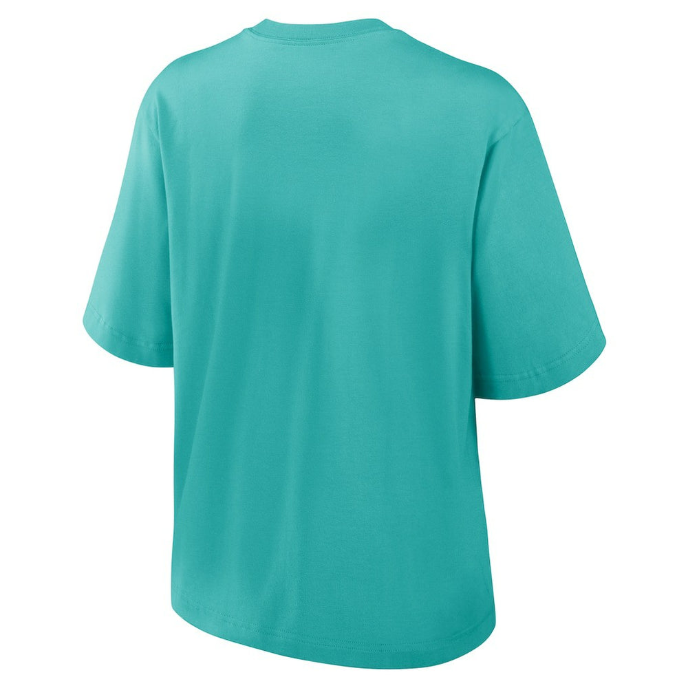Miami Dolphins Women's Glory Arch Boxy T-Shirt Aqua - Nike