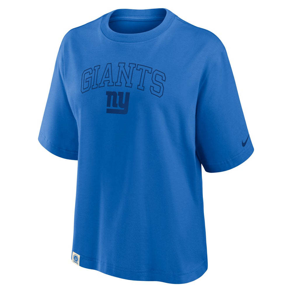 New York Giants Women's Glory Arch Boxy T-Shirt Royal - Nike
