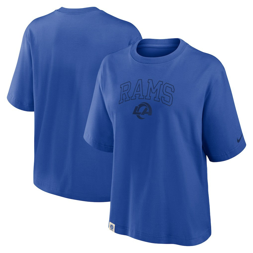 Los Angeles Rams Women's Glory Arch Boxy T-Shirt Royal - Nike