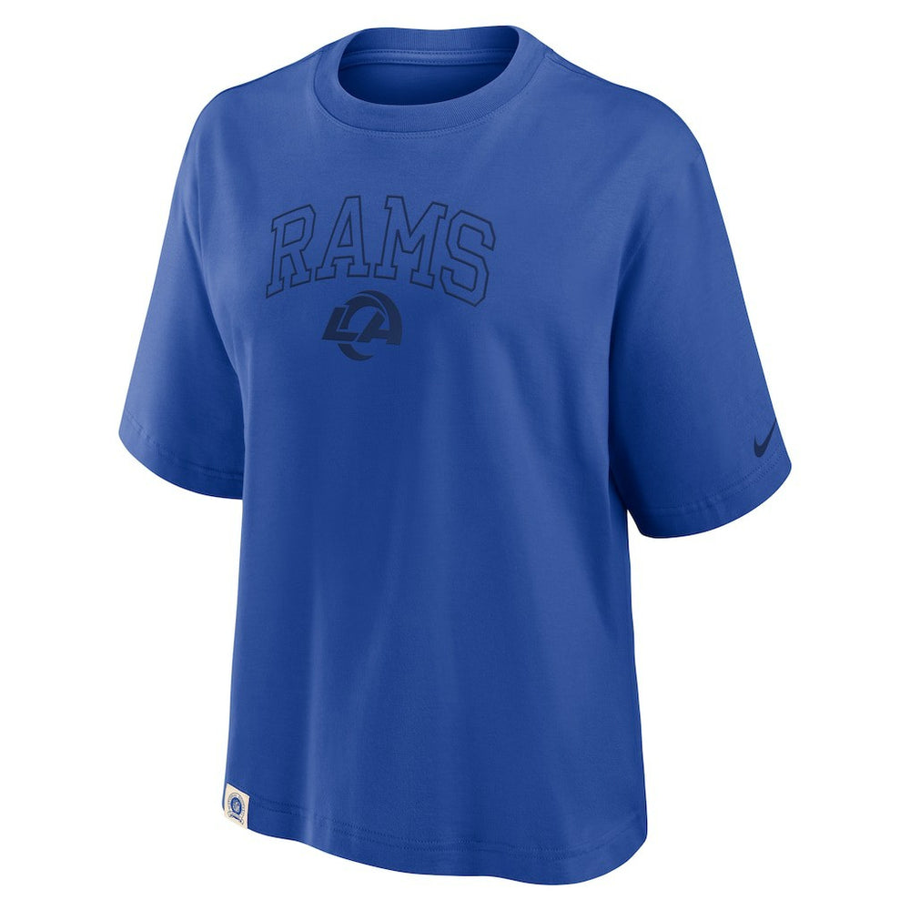 Los Angeles Rams Women's Glory Arch Boxy T-Shirt Royal - Nike
