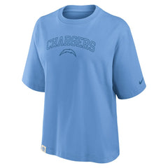 Los Angeles Chargers Women's Glory Arch Boxy T-Shirt Powder Blue - Nike