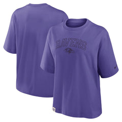 Baltimore Ravens Women's Glory Arch Boxy T-Shirt Purple - Nike