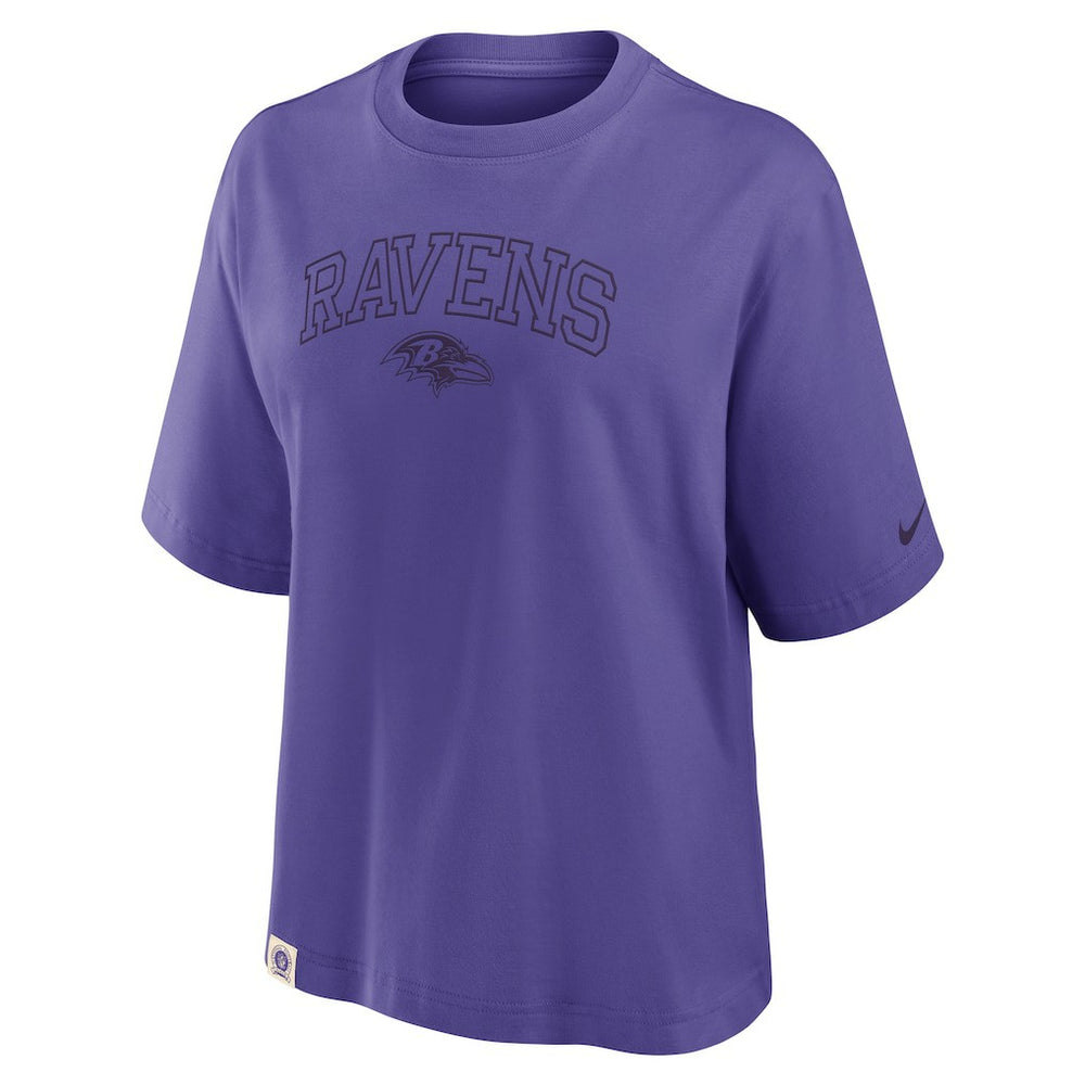Baltimore Ravens Women's Glory Arch Boxy T-Shirt Purple - Nike