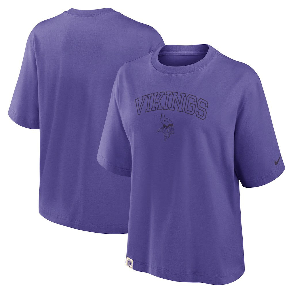 Minnesota Vikings Women's Glory Arch Boxy T-Shirt Purple - Nike