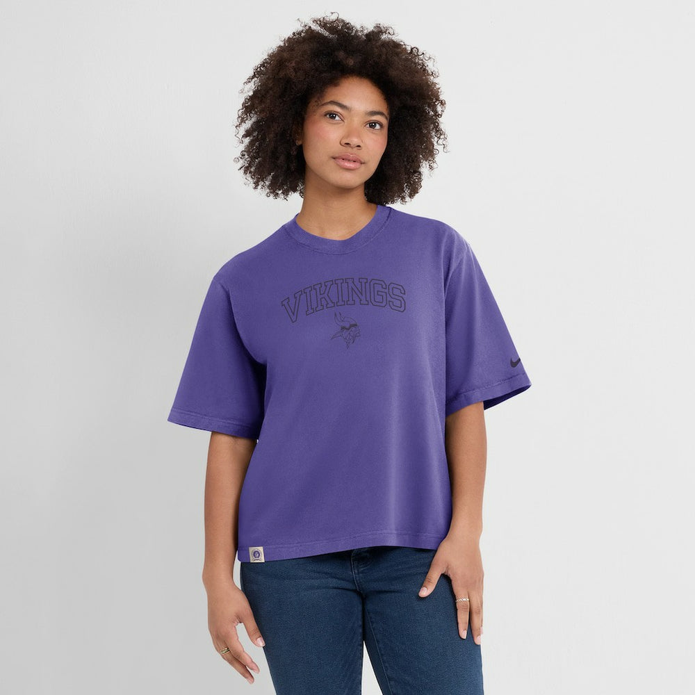 Minnesota Vikings Women's Glory Arch Boxy T-Shirt Purple - Nike
