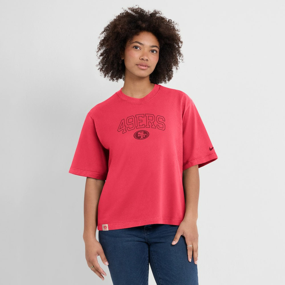 San Francisco 49ers Women's Glory Arch Boxy T-Shirt Scarlet - Nike