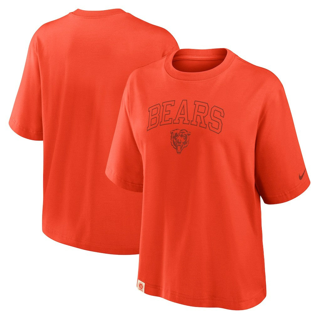 Chicago Bears Women's Glory Arch Boxy T-Shirt Orange - Nike