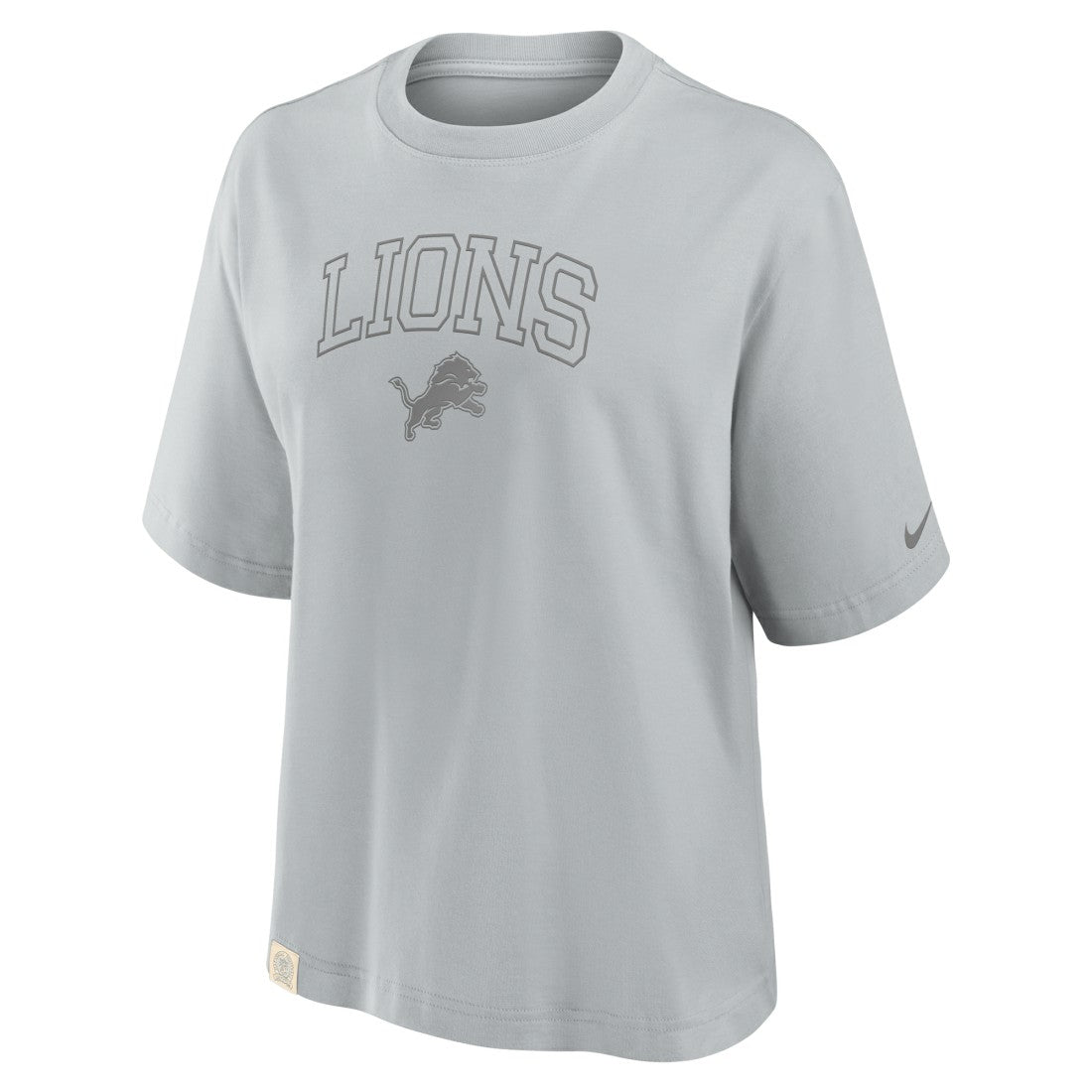 Detroit Lions Women's Glory Arch Boxy T-Shirt Gray - Nike