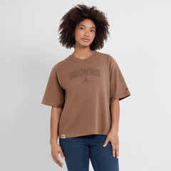 Cleveland Browns Women's Glory Arch Boxy T-Shirt Brown - Nike