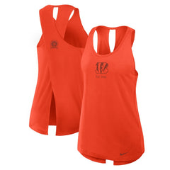 Cincinnati Bengals Women's Glory Open-Back Crisscross Dri-FIT Tank Top Orange - Nike