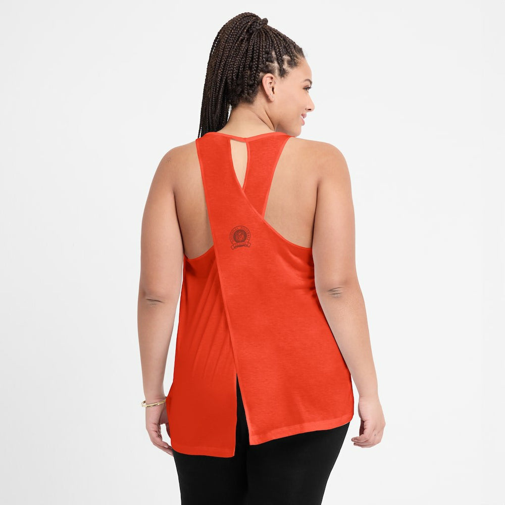 Cincinnati Bengals Women's Glory Open-Back Crisscross Dri-FIT Tank Top Orange - Nike