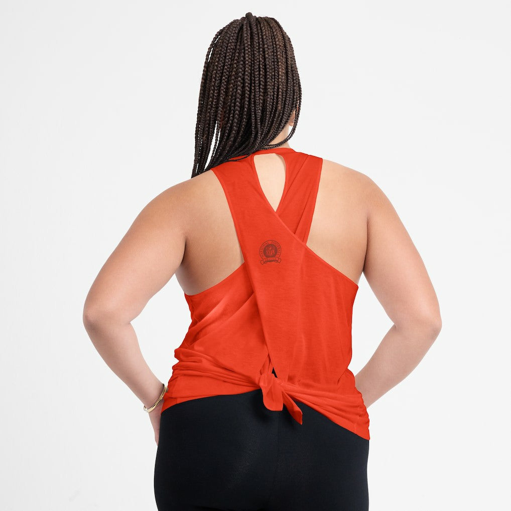 Cincinnati Bengals Women's Glory Open-Back Crisscross Dri-FIT Tank Top Orange - Nike