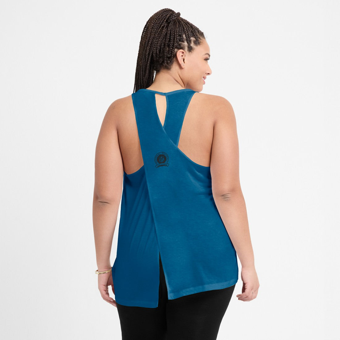 Seattle Seahawks Women's Glory Open-Back Crisscross Dri-FIT Tank Top College Navy - Nike