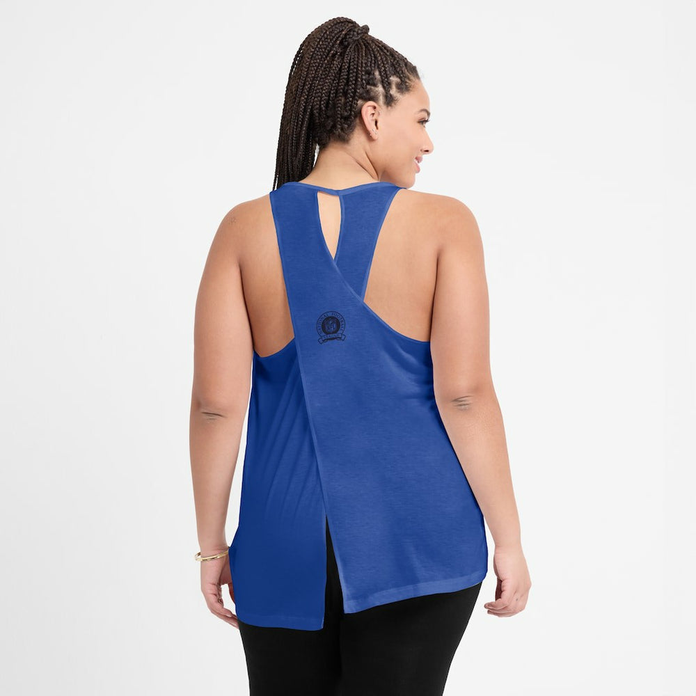 Buffalo Bills Women's Glory Open-Back Crisscross Dri-FIT Tank Top Royal - Nike